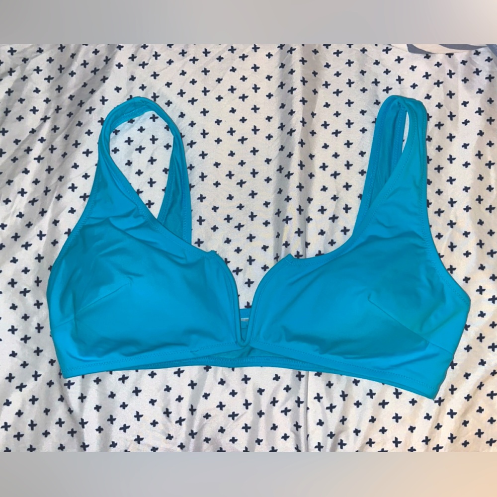 Blue swimsuit top